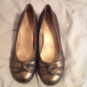 Metallic Brown Bass Wedge Ladies 7.5